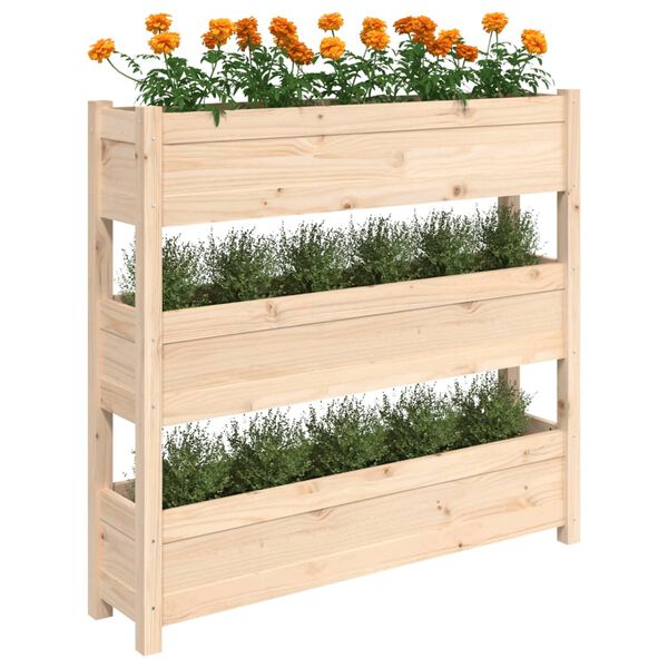 vidaXL Jardini&egrave;re 112x25x104,5 cm Bois massif de pin