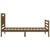 vidaXL Cadre de lit sans matelas marron miel bois massif