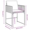 vidaXL Ensemble de salle &agrave; manger pour jardin 5 pcs Marron polyrotin