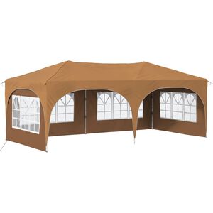 vidaXL Tente de f&ecirc;te pop-up 575 x 288 x 245 cm Beige Tissu Oxford