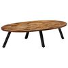 vidaXL Table basse Teck recycl&eacute; massif Ovale 120x60x30 cm
