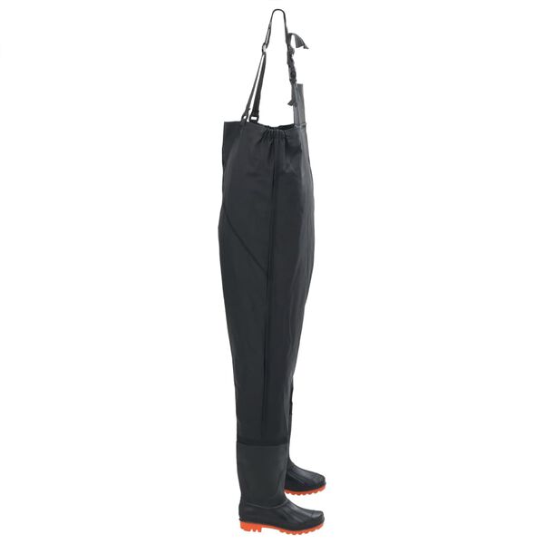 vidaXL Cuissardes avec bottes noir taille 45