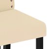 vidaXL Chaises &agrave; manger lot de 2 cr&egrave;me velours