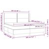 vidaXL Sommier &agrave; lattes de lit matelas et LED Gris clair 200x200 cm