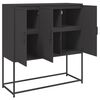 vidaXL Buffet haut noir 100,5x39x107 cm acier
