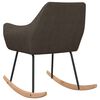 vidaXL Chaise &agrave; bascule Marron fonc&eacute; Tissu