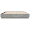 vidaXL Cadre de lit sans matelas gris b&eacute;ton 150x200 cm