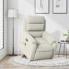 vidaXL Fauteuil de massage inclinable Cr&egrave;me Velours
