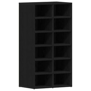 vidaXL &Eacute;tag&egrave;re &agrave; chaussures ch&ecirc;ne noir 54x34x100,5 cm bois ing&eacute;nierie