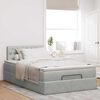 vidaXL Cadre de lit ottoman et matelas gris clair 120x200 cm velours