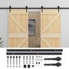vidaXL Porte coulissante 2 pc 90 x 210 cm Bois de pin massif
