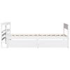 vidaXL Cadre de lit sans matelas blanc 75x190 cm bois de pin massif