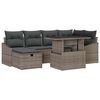vidaXL Ensemble de canap&eacute; de jardin 7 pc polyrotin