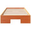 vidaXL Cadre de lit sur&eacute;lev&eacute; Marron 75 x 190 cm Bois massif en pin