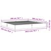 vidaXL Cadre de lit sans matelas cire marron 200x200cm bois pin massif