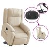 vidaXL Fauteuil inclinable &eacute;lectrique cr&egrave;me tissu
