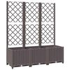vidaXL Jardini&egrave;re avec treillis Marron 120 x 40 x 136 cm PP