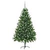 vidaXL Arbre de No&euml;l artificiel pr&eacute;-&eacute;clair&eacute; et boules 210 cm vert