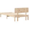 vidaXL Cadre de lit avec t&ecirc;te de lit Naturel 90 x 190 cm Pin massif