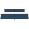 vidaXL Lit &agrave; ressort LED avec bandes LED Bleu 200 x 200 cm tissu