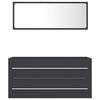 vidaXL Ensemble de meubles de salle de bain 2 pcs gris bois ing&eacute;nierie