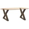 vidaXL Pieds de table basse 2 pi&egrave;ces Acier naturel 60 x (42-43,3) cm Acier