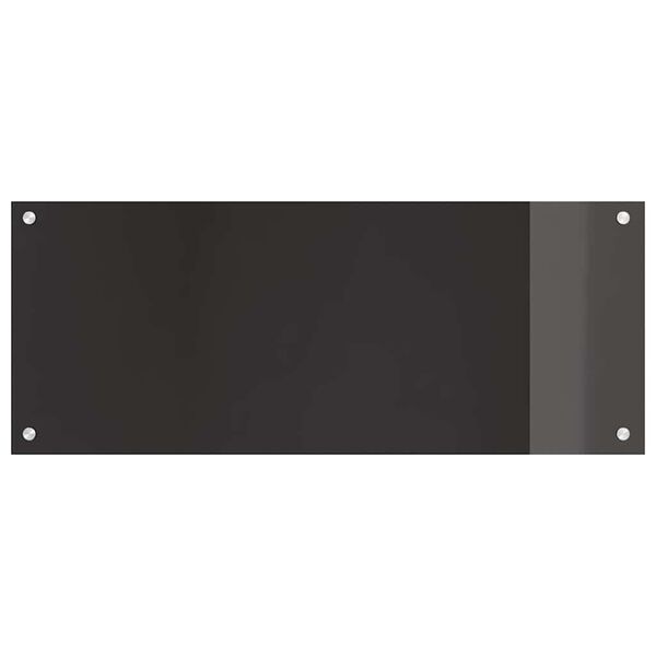 vidaXL Protection de cuisine 2 pcs Noir 100 x 40 cm verre tremp&eacute;