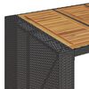 vidaXL Table de bar de jardin et dessus en bois acacia r&eacute;sine tress&eacute;e