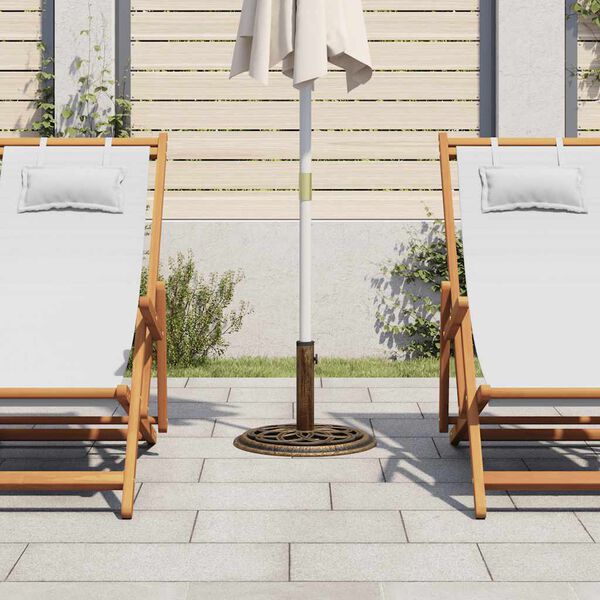 vidaXL Socle de parasol Bronze 44x44x31 cm Fonte