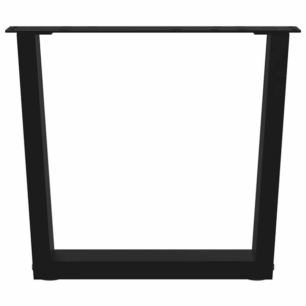 vidaXL Pieds de table basse en forme de V, 2 pi&egrave;ces, noir, 60 x (42-43,3) cm, acier