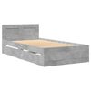 vidaXL Cadre de lit et t&ecirc;te de lit sans matelas gris b&eacute;ton 90x200 cm
