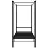 vidaXL Cadre de lit à baldaquin sans matelas noir métal 90x200 cm