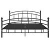 vidaXL Cadre de lit avec t&ecirc;te de lit sans matelas noir 160x200cm m&eacute;tal