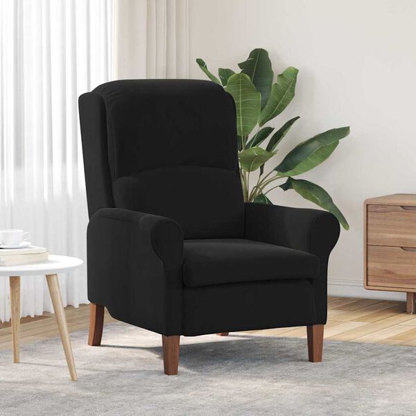 vidaXL fauteuil Noir 76 x 94 x 102 cm Velours