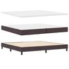 vidaXL Lit boxspring avec matelas Marron fonc&eacute; 200 x 200 cm tissu