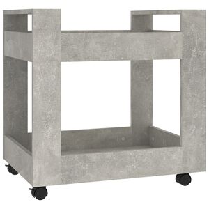 vidaXL Chariot de bureau Gris b&eacute;ton 60x45x60 cm Bois d'ing&eacute;nierie