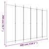 vidaXL Cloison de s&eacute;paration 6 panneaux Blanc 300x200 cm Tissu