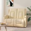 vidaXL Fauteuil de massage inclinable et porte-gobelets 2 places crème