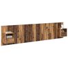 vidaXL T&ecirc;te de lit avec armoire 3 pcs Bois Ancien Bois d'ing&eacute;nierie