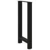 vidaXL Pieds de table de bar Noir 2 pi&egrave;ces 50 x (90-91) cm Acier
