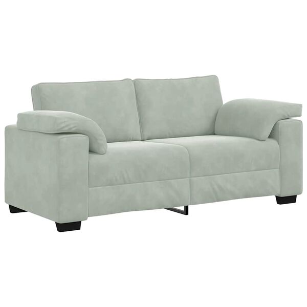 vidaXL Canap&eacute; causeuse gris clair 140 cm velours