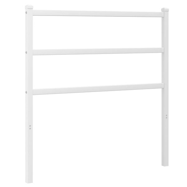 vidaXL T&ecirc;te de lit m&eacute;tal blanc 90 cm