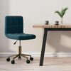 vidaXL Chaise pivotante de salle &agrave; manger Bleu Velours