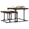 vidaXL Table basse gigogne 2 pcs ch&ecirc;ne fum&eacute; bois d'ing&eacute;nierie