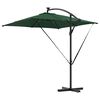 vidaXL Parasol banane &agrave; m&acirc;t d&eacute;port&eacute; Vert 249 x 249 x 250 cm