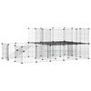 vidaXL Cage animaux de compagnie &agrave; 44 panneaux et porte Noir 35x35 cm