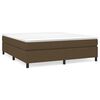 vidaXL Cadre de lit &agrave; lattes marron fonc&eacute; 160x200 cm tissu