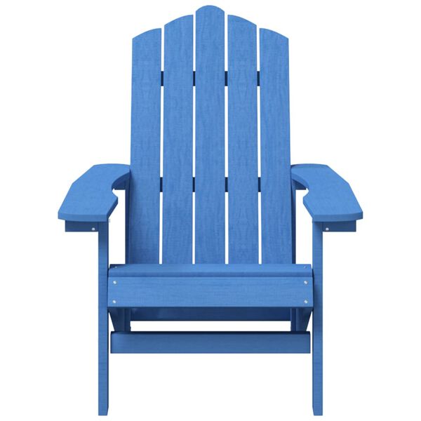 vidaXL Chaises de jardin Adirondack avec table PEHD Bleu aqua