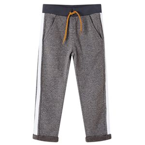 Pantalon de surv&ecirc;tement pour enfants m&eacute;lange gris fonc&eacute; 140