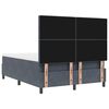 vidaXL Lit &agrave; ressorts avec matelas Gris fonc&eacute; 160 x 200 cm Velours